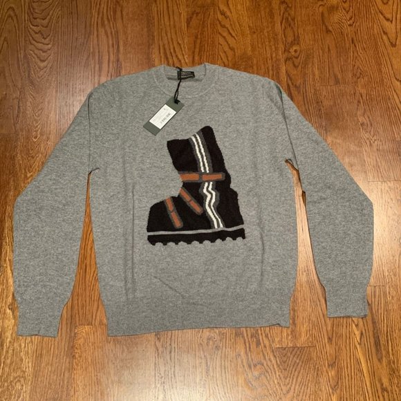 Ermenegildo Zegna Men's Grey Cashmere Sweater - Picture 1 of 5